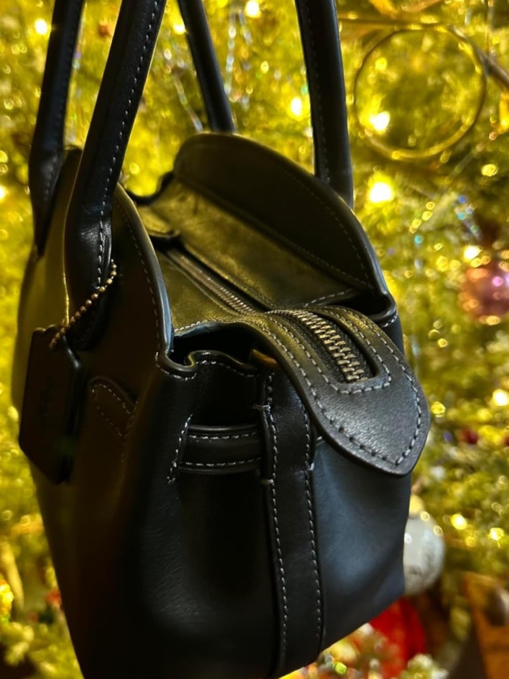Coach Black Pebble Leather Soft Empire Carryall 21 - New - Picture 12 of 12